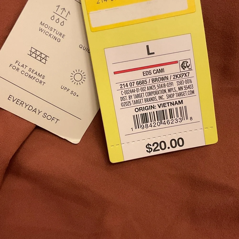 all in motion Rust-Brown Double-Strap Cropped Tank - Picture 5 of 6